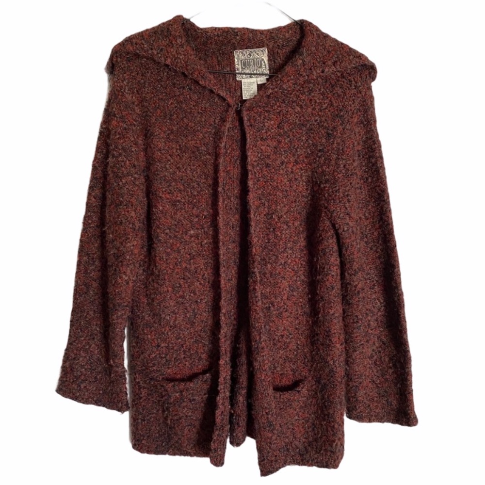 Curio by Anthropologie Multi Toned Red Cardigan